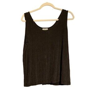 Chico's Womens Size XL Gray Sleeveless Slinky Stretch Tank Top Blouse